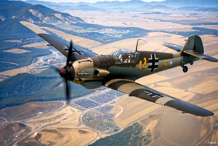 (masterpiece, best quality:1.2), ultra-detailed, BF109, (realistic:1.5), <lora:EdobBF109_v1.0:1>
