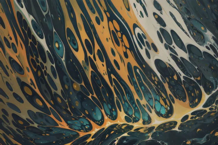 (masterpiece, top quality, best quality, official art, beautiful and aesthetic:1.2), acrylicpourpainting, black, orange, yellow, (no humans:2), <lora:AcrylicPourPainting:1.0>