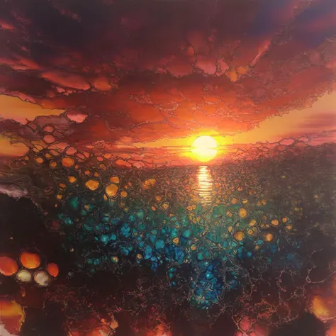 <lora:AcrylicPourPainting:1> acrylicpourpainting, (sunset: 1.5)