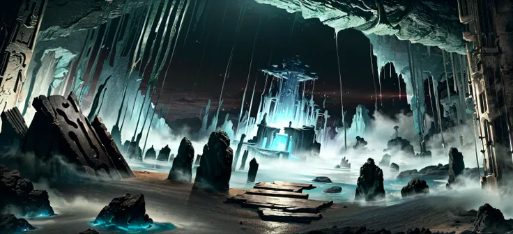(best quality, masterpiece:1.5), insanely detailed, (LODBG <lora:LOD-16:0.8>, fantasy, tilt shift, 85mm, 8k, panoramic view, ((deep depth of field)), (floating particles:1.3), ruins, (overgrowth), centered, raised structure, glowing, supernatural,(realistic, photo-realistic), ultra high res ,hyper-detailed, ancient, light rays, waterfall, (photorealistic:1.2), cinematic lighting, uhd, dslr, gritty, (atmospheric), high quality, film grain, Fujifilm XT3, blessing, (shallow depth of field, cinematic:1.4), tombstone, path, stone, (floating island:1.3), (((fantastic composition)))