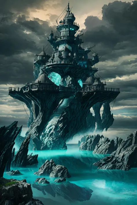 (masterpiece, best quality:1.5), video game cover, absurdres, intricate details, 8k, fantasy, retro artstyle, <lora:LOD-16:0.9>, LODBG, no humans, outdoors, water, cloudy sky, ocean, scenery, reflection, day, volumetric lighting, perfect composition, highly detailed, extremely detailed landscape, (hyper detailed)