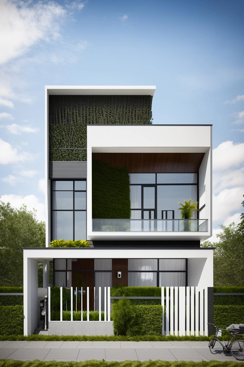 dvArchModern, 85mm, f1.8, portrait, photo realistic, hyperrealistic, orante, super detailed, intricate, dramatic, sunlight lighting, shadows, high dynamic range, house, masterpiece,best quality,(8k, RAW photo:1.2),(( ultra realistic)), modernvilla, blackandwhite, trees, vine, architecture, building, cloud, vivid colour, masterpiece,best quality,super detailed,realistic,photorealistic, 8k, sharp focus, a photo of a building <lora:house_architecture_Exterior_SDlife_Chiasedamme:0.7>