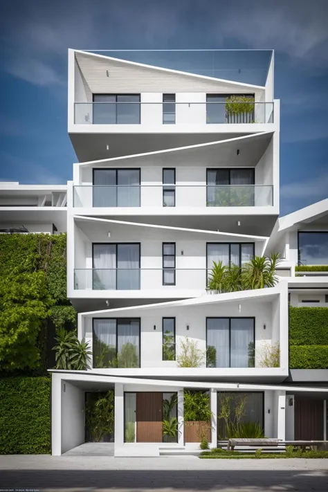 dvArchModern, 85mm, f1.8, portrait, photo realistic, hyperrealistic, orante, super detailed, intricate, dramatic, sunlight lighting, shadows, high dynamic range,  house, masterpiece,best quality,(8k, RAW photo:1.2),(( ultra realistic)), modernvilla, blackandwhite, trees, vine, architecture, building, cloud, vivid colour, masterpiece,best quality,super detailed,realistic,photorealistic, 8k, sharp focus, a photo of a building  <lora:house_architecture_Exterior_SDlife_Chiasedamme:0.7>