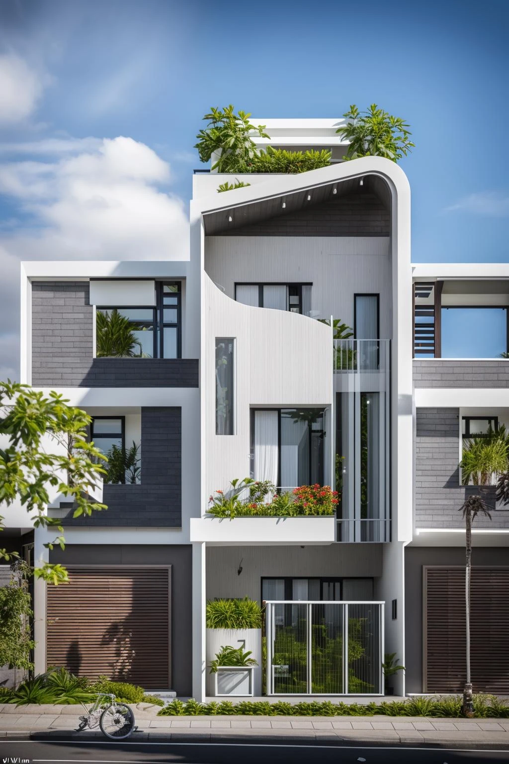 dvArchModern, 85mm, f1.8, portrait, photo realistic, hyperrealistic, orante, super detailed, intricate, dramatic, sunlight lighting, shadows, high dynamic range, house, masterpiece,best quality,(8k, RAW photo:1.2),(( ultra realistic)), modernvilla, blackandwhite, trees, vine, architecture, building, cloud, vivid colour, masterpiece,best quality,super detailed,realistic,photorealistic, 8k, sharp focus, a photo of a building <lora:house_architecture_Exterior_SDlife_Chiasedamme:0.7>