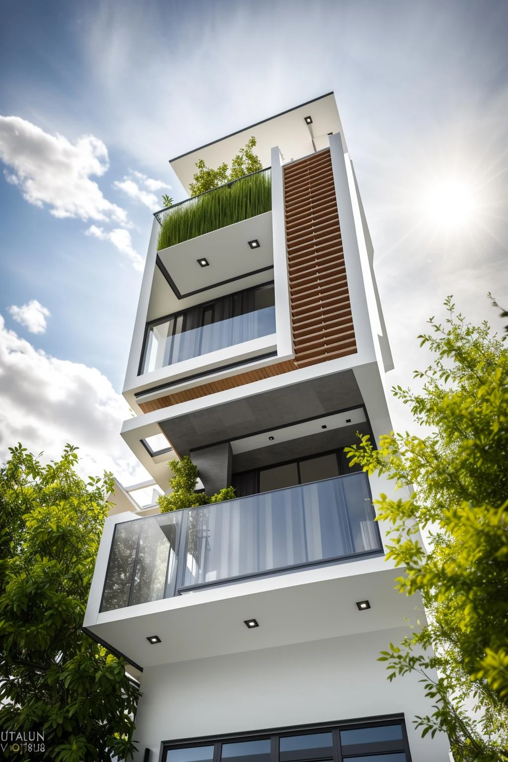 dvArchModern, 85mm, f1.8, portrait, photo realistic, hyperrealistic, orante, super detailed, intricate, dramatic, sunlight lighting, shadows, high dynamic range, house, masterpiece,best quality,(8k, RAW photo:1.2),(( ultra realistic)), modernvilla, blackandwhite, trees, vine, architecture, building, cloud, vivid colour, masterpiece,best quality,super detailed,realistic,photorealistic, 8k, sharp focus, a photo of a building <lora:house_architecture_Exterior_SDlife_Chiasedamme:0.7>