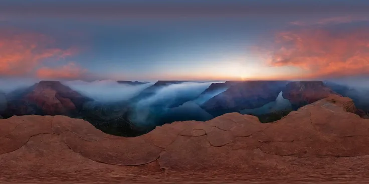 360panorama,Centered Horizon,No seams,<lora:HMSGXL_epoch_9:1>,A Sun,HDR,perfect anatomy,highly detailed,colossal canyon that is shrouded in mystic fog (natural:1.4) aura wild force,sunset,mystical sky,glowing,dazzling,shine,translucent,evil aura,RedGlitter,swirling ink,zavy-chnsdrgn,SK_Fantasy,<lora:å
å½±XL:1>,