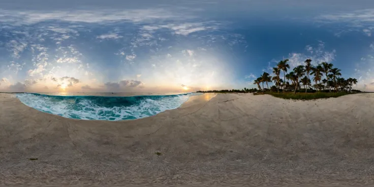 360panorama,Centered Horizon,No seams,<lora:HMSGXL_epoch_9:1>,360panorama,Seaside landscape,aerial perspective,dynamic movement,coastal exploration,natural coastal setting,golden hour lighting,contemporary digital artist,realistic style with a touch of surrealism,digital painting,landscape,vibrant and harmonious color palette,3D rendering,high resolution,detailed textures,immersive experience.,<lora:å
å½±XL:1>,