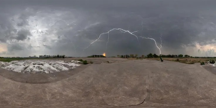 360panorama,Centered Horizon,No seams,<lora:HMSGXL_epoch_9:1>,A Sun,<lora:å
å½±XL:1>,An abstract interpretation of a thunderstorm,with jagged bolts of lightning streaking across a tumultuous sky and torrents of rain lashing down upon a windswept landscape. The scene is charged with tension and energy,capturing the raw power of nature in motion. (masterpiece, award winning artwork),
many details,extreme detailed,full of details,
Wide range of colors,high Dynamic,