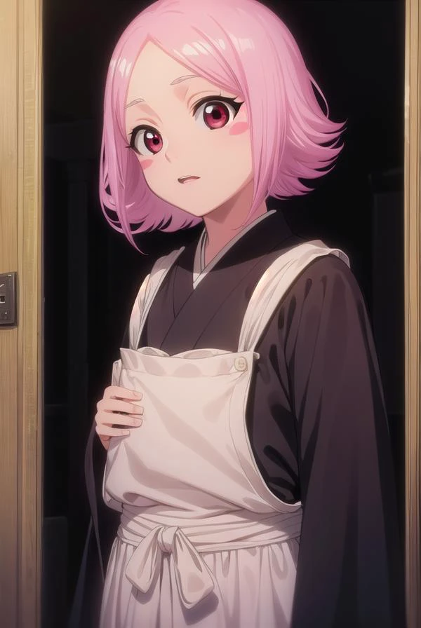 yachirukusajishi, <lora:yachirukusajishi-lora-nochekaiser:1>,
yachiru kusajishi, short hair, pink hair, (pink eyes:1.5), blush stickers, <lora:talkmouth_E_v100:1>, open mouth, forehead,
BREAK long sleeves, japanese clothes, hakama, black hakama,
BREAK outdoors,
BREAK looking at viewer, (cowboy shot:1.5),
BREAK <lyco:GoodHands-beta2:1>, (masterpiece:1.2), best quality, high resolution, unity 8k wallpaper, (illustration:0.8), (beautiful detailed eyes:1.6), extremely detailed face, perfect lighting, extremely detailed CG, (perfect hands, perfect anatomy),