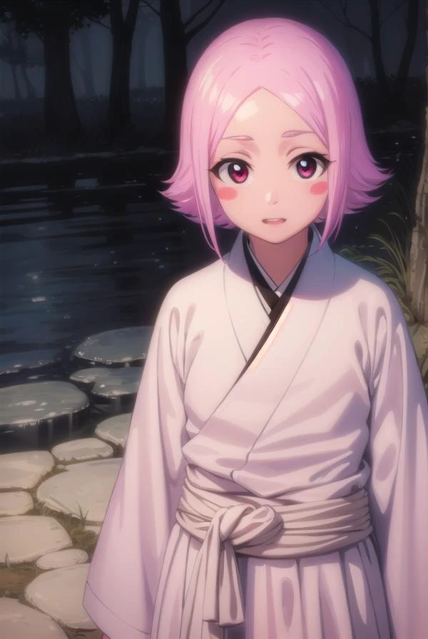 yachirukusajishi, <lora:yachirukusajishi-lora-nochekaiser:1>,
yachiru kusajishi, short hair, pink hair, (pink eyes:1.5), blush stickers, <lora:talkmouth_E_v100:1>, open mouth, forehead,
BREAK long sleeves, japanese clothes, hakama, black hakama,
BREAK outdoors,
BREAK looking at viewer, (cowboy shot:1.5),
BREAK <lyco:GoodHands-beta2:1>, (masterpiece:1.2), best quality, high resolution, unity 8k wallpaper, (illustration:0.8), (beautiful detailed eyes:1.6), extremely detailed face, perfect lighting, extremely detailed CG, (perfect hands, perfect anatomy),