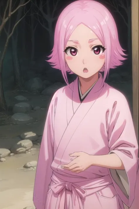yachirukusajishi, <lora:yachirukusajishi-lora-nochekaiser:1>,
yachiru kusajishi, short hair, pink hair, (pink eyes:1.5), blush stickers, <lora:talkmouth_U_v100:1>, open mouth, forehead,
BREAK long sleeves, japanese clothes, hakama, black hakama,
BREAK outdoors,
BREAK looking at viewer, (cowboy shot:1.5),
BREAK <lyco:GoodHands-beta2:1>, (masterpiece:1.2), best quality, high resolution, unity 8k wallpaper, (illustration:0.8), (beautiful detailed eyes:1.6), extremely detailed face, perfect lighting, extremely detailed CG, (perfect hands, perfect anatomy),