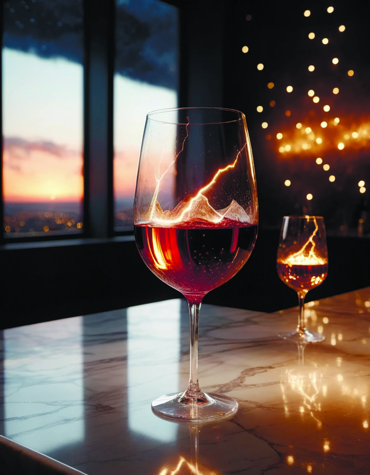 glass of wine with volumetric lightning projecting caustics on a white marble,8k,octane,engine 5,3d,photorealistic,highly detailed,ray tracing cinematic landscape of houses lit by fireflies,a detailed matte is in the style of furio tedeschi,crep <lora:add-detail-xl:1.6> crystalz <lora:crystalz-sdxl:0.7> Explosion Artstyle <lora:Explosion Artstyle:0.6>