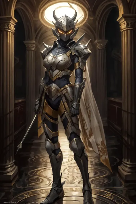 best quality,masterpiece,highres,original,extremely detailed wallpaper,perfect lighting,extremely detailed CG,<lora:add_detail:0.3>,perfect_photography.txt,
<lora:ArmorSuit_v01:0.7>,armorsuit,