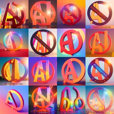 (((ai protest, 3d))) logo, sunshine rainbows landscape background, dreamscape, happy, trending on artstation, greg rutkowski, high quality, 8k high detail, masterpiece, perfect