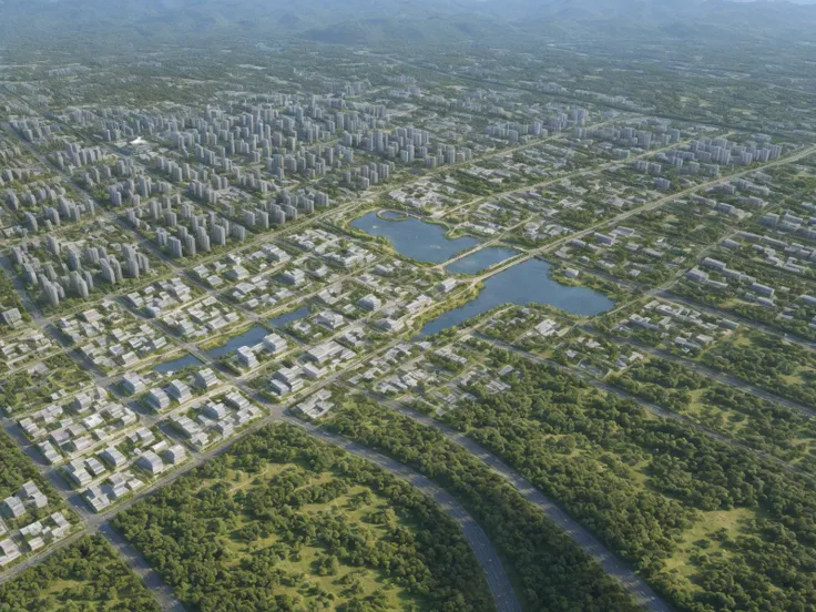 <lora:Bird's-eye view of urban design scenes:0.7>