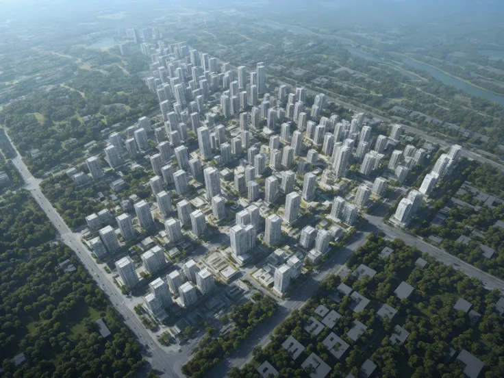<lora:Bird's-eye view of urban design scenes:0.6>