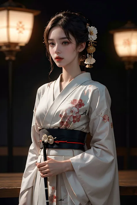 stormtrooper Samurai wearing samurai kimono,studio light,rim light,sakura flower,filigree motif,shallow depth of field,highly detailed,high budget,star wars film still,bokeh,cinemascope,moody,epic,gorgeous,film grain,grainy,grim,cinematic masterwork by head of prompt engineering,