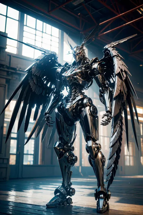 <lora:mechcd-000008:0.8>,mechcd bird,no humans,mechd wings,full body, (masterpiece, best quality, high quality, highres, ultra-detailed),