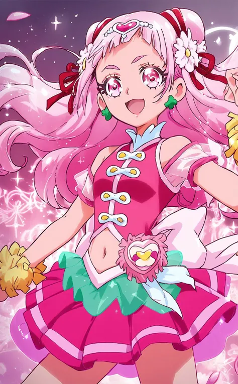score_9, score_8_up, score_7_up,
<lora:yell.pony:1>,
cure yell,
night, ruined building, sparkles, glitters, multicolored background, shiny, glowing, lens flare, petals, pink background, pink theme,