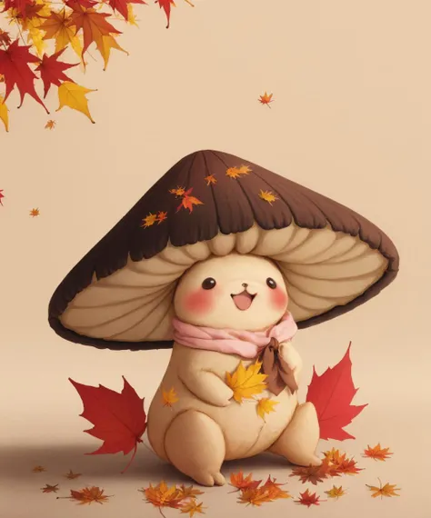 (Autumn Leaves Mush:1.2),
solo,blush,smile,open mouth,simple background,sitting,:d,pokemon (creature),no humans,sparkle,shadow,yellow background,
<lora:fairydrop_art-08:1>,
