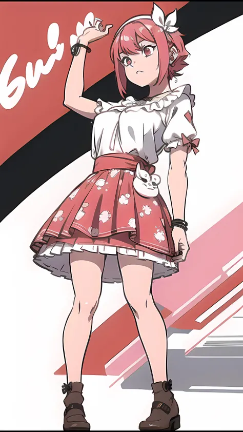 <lora:duca:1>, 1girl, pink hair, red eyes,
