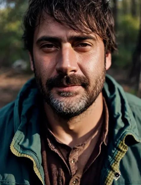 facial portrait, man in camping clothes, post-apocalyptic, dramatic light <lora:lowra_v10:0.6> <lora:Jeffrey Dean Morgan:0.8>
