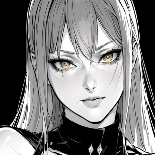 <lora:inoitohV2:0.6>, (monochrome, greyscale, lips:1.1), perfect lighting, delicate pattern, intricate detail)), (highly detailed, fine details) Portret, <lora:Makima offset:1>,makima \(chainsaw man\), corneo_makima, perfect face, <lora:EyesGen:0.45> only orange eyes, perfect eyes, ringed eyes, glowing eyes,(yellow eyes:1.2),(glowing eyes:1.2), super sexy, hot atractive, loking on viewer, confident, seductive look, (masterpiece, exceptional, best aesthetic, best quality, masterpiece, extremely detailed:1.2), elongated iris, 4k detaila, high quality, simetrical, masterpeace. <lora:lora_dno_a3:0.35>