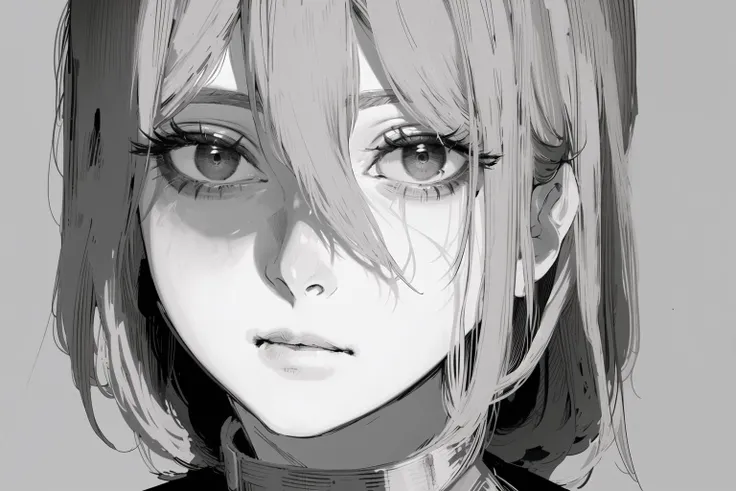 Automata 2b character from Nier Automata, style of anime, profile face, high qualiy