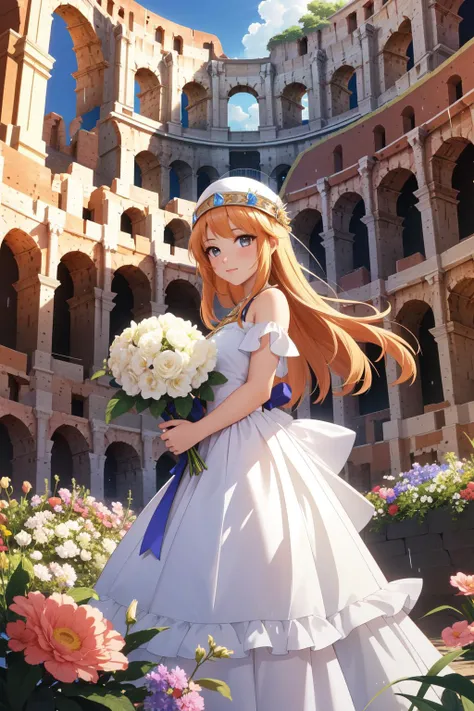 1girl, fantasy 3D Rendering, stylized, professionally shot of a ([Alligator:Colosseum:2]:1.3) , the Alligator is very [Supersized|Figurative] and Voyeuristic, earthly, natural, flowers and plants, CineColor plants from inside of a Unexpected Canterbury Cathedral, Authentic flora with Bouquet, Raining, soft focus, Maximalist, Lonely, concept art, Letterism, Lens Flare, F/5, Polychromatic, intricate, Spirals, 8K, professional, (stylized by Ivan Albright:0.8)