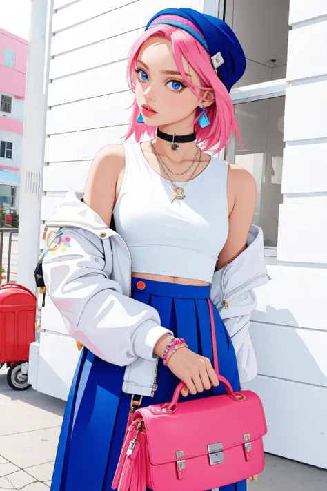 DV_Velvet_Vicious, 1girl, dressed, upper body, <lora:flat2:0.3>