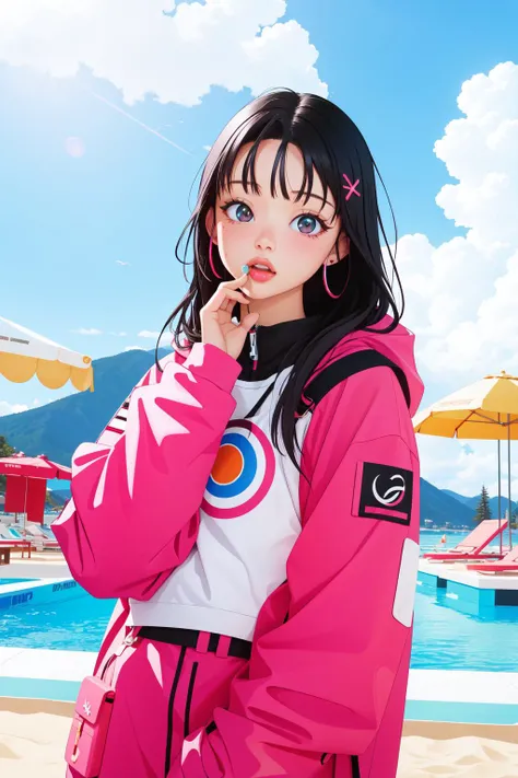 DV_Spirit_Vicious, 1girl, dressed, upper body, <lora:flat2:0.3>