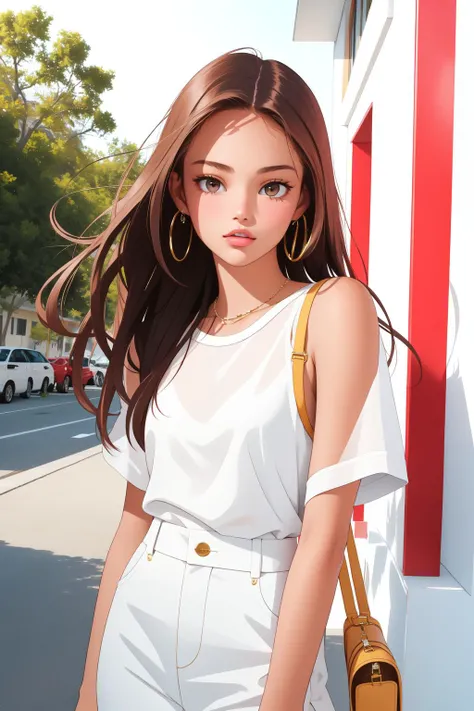 DV_Anika_Vicious, 1girl, dressed, upper body, <lora:flat2:0.3>