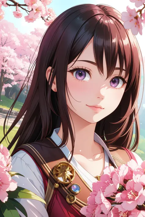 1girl, (scene art by Rob Browning:1.2) and (Suehiro Maruo:1.2) , surrrealism art, mundane Cycles render, hyper detailed, majestic, professionally shot of a [Wet:Overgrown:19] Nerdy Art Deco ([mangosteen|Carnation]:1.3) , it is in a Fairy-Tale setting, it is with Steampunk embroidery, hillside and Beech background, dense foliage and Planet Jupiter in background, at Sunrise, in focus, Realistic, Cosy, elegant, Private Press, Reflected light, macro lens, anaglyph filter, Magic the gathering, cherry blossom pink details, professional, HDR