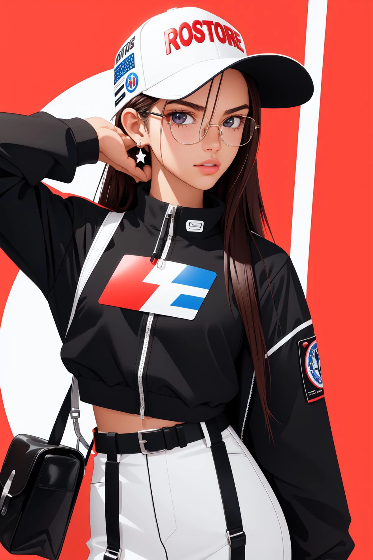 DV_Zola_Vicious, 1girl, dressed, upper body, <lora:flat2:0.3>