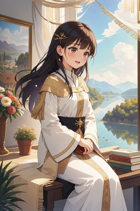 1girl, detailed Airbrush painting, Rule of Thirds, ground level shot of a Radiant Flat Neutral ("In the tapestry of time, moments are woven, threads of laughter, tears, and love entwined.":1.3) , complex Psychadelic background, dense roots and lake, at Midday, Sharp and in focus, detailed, masterpiece, Zen, Rusticcore, studio lighting, L USM, Albumen, National Geographic, Decals, 64K, masterpiece, (landscape art by Ralph Blakelock:0.8) , ultra detailed