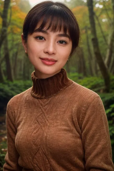 solo, realistic, (1girl), (asian) (woman), white skin, milky skin, (((Black Shag Haircut Hairstyle))), (((Disgusted, A wrinkled nose, raised upper lip, and a slightly open mouth.))), ((((Cozy_knit_sweater:1.5),(Corduroy_skirt:1.4),(Knee-high_boots:1.3),(Autumn_forest_background:1.4)))), (((Capture the historical charm of Gyeongju, with its ancient UNESCO World Heritage Sites, the intricate Buddhist relics, and the serene atmosphere of the city.))), (((dynamic pose:1.5))), <lora:ReaLora:.4> detailed skin, <lora:PHA_-_Dyessa_Garcia:1> dyessagarcia<lora:PAseer-SD15-LCM Quick:1.0><lora:PAseer-SD15-LCM Quick:1.0>