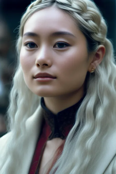 a photo of (((medium body))) a young woman ShioliKutsuna01, halo braid, upper body, photograph by peter jackson, style of lord of the rings, big collar, arms on waist , <lora:ShioliKutsuna01-000003:1>, <lora:add_detail:1>, Photorealistic, Hyperrealistic, Hyperdetailed, analog style, detailed skin, matte skin, soft lighting, subsurface scattering, realistic, heavy shadow, masterpiece, best quality, ultra realistic, 8k, golden ratio, Intricate, High Detail, film photography, soft focus, RAW candid cinema, 16mm, color graded portra 400 film, remarkable color, ultra realistic, textured skin, remarkable detailed pupils, realistic dull skin noise, visible skin detail, skin fuzz, dry skin, shot with cinematic camera, detailed skin texture, (blush:0.5), (goosebumps:0.5), subsurface scattering