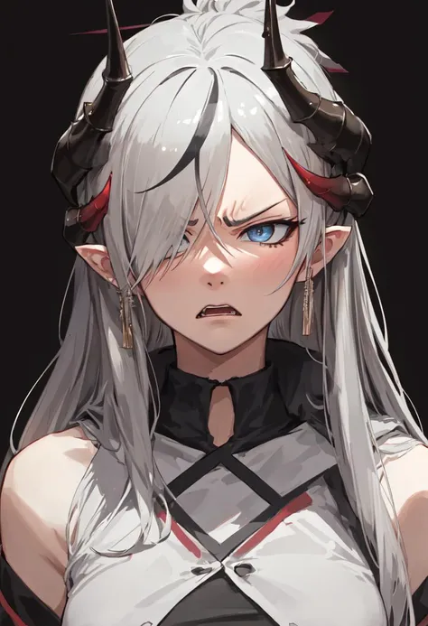 best quality, masterpiece, highres, solo, (makoto_bluearchive:1.10), angry, annoyed, portrait, looking at viewer, 29 <lora:makoto_bluearchive:0.80>