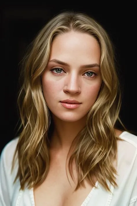 <lora:um4thurm4n:0.9>, a Realistic photo of um4thurm4n woman, long hair, blonde hair, lips, portrait, realistic, soft lighting, professional Photography, Photorealistic, detailed eyes, RAW, analog, sharp focus, 8k, HD, DSLR, high quality, Fujifilm XT3, film grain, award winning, masterpiece