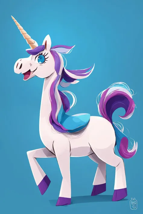 fant, antonella fant, solo, smile, open mouth, blue eyes, full body, :d, signature, pokemon (creature), no humans, unicorn,
<lora:antonellafant-04:0.95>