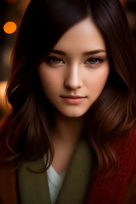 masterpiece, DSLR photo, analog style, nikon d5, real photo, a photo of a beautiful 20 year old woman, wearing fall clothing, dramatic lighting (85mm), (detailed facial features), (detailed shiny eyes), dynamic angle, jeremy mann, Ilya Kuvshinov sty <lora:tgh:0.8>