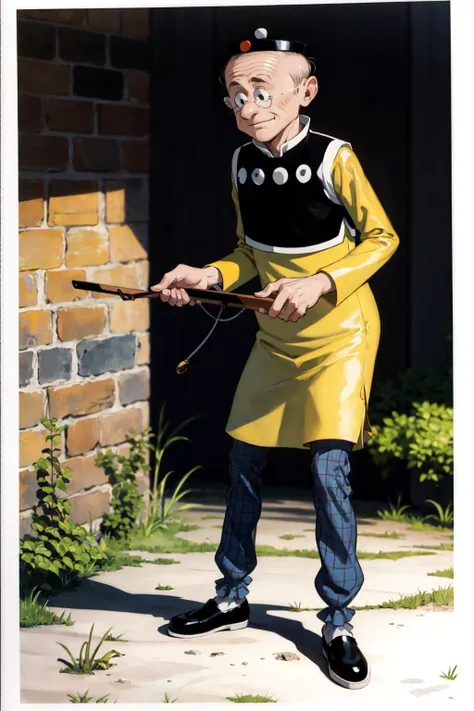 absurdres, best quality, masterpiece, 1boy, solo, hat, <lora:oldMasterQ-000125:1>, oldMasterQ