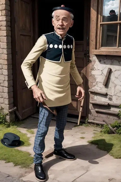 absurdres, best quality, masterpiece, 1boy, solo, hat, <lora:oldMasterQ-000125:1>, oldMasterQ