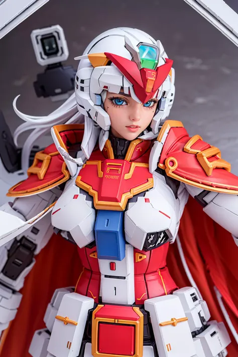 <lora:gundamRX782OutfitStyle_v10:0.8>,gundam\(rx78\), cosplay,RAW photo, cowboy shot, delicate, best quality, (intricate details:1.3), hyper detail, finely detailed, colorful, 8k uhd, film grain, (studio lighting:1.2), (Fujifilm XT3), (photorealistic:1.3), (detailed skin:1.2)ultra high res, mecha armor, head wear, ((citycape, destroyed, chaos:1.4)), best quality, photo, 4k, (photorealistic:1.4), 1girl, solo, very long hair, beautiful face, beautiful eyes, dynamic pose, dynamic angle, depth of field, motion lines, perky breasts, bra lift, breast slip,, (masterpiece,best quality:1.5)