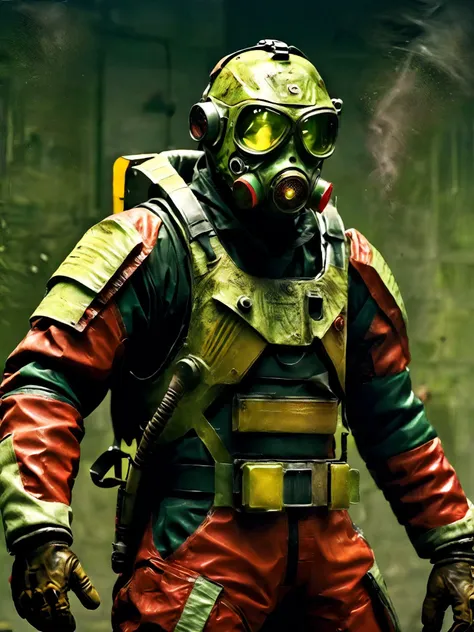 <lora:panos_cosmatos_final:1>, hazmat suit man,
panosc, chernobyl, red mist, radiation, green haze