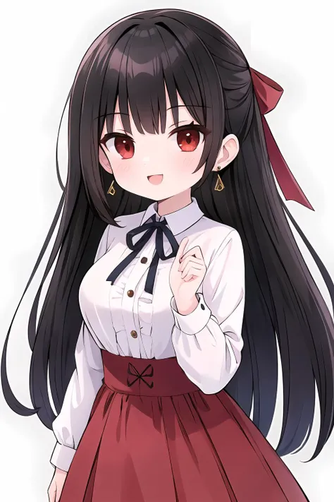 (masterpiece:1.2), best quality, (highres:1.2), pixel-perfect duplicate, (incredibly absurdres:1.4),extremely detailed face,highly detailed eyelash, highly detailed eyes, sharp details, high contrast, (shiny skin), elegant, elegant face, milfy face,1girl, solo,
<lora:Kurumi-10:0.7>Kurumi, long hair, earrings, hair ribbon, red_eyes, white_shirt, neck_ribbon,red skirt, looking_at_viewer,
simple background, smile,cowboy shot,