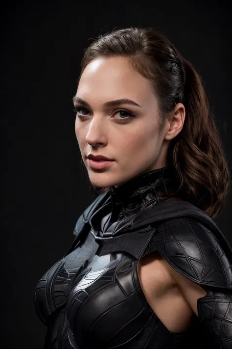 closeup of anadea69, <lora:AnaDeArmasv2:0.8> , posing for the camera, in a batman suit, smirking, sexy, 4K, HDR