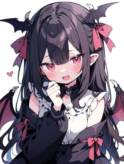 vampire girl, white background