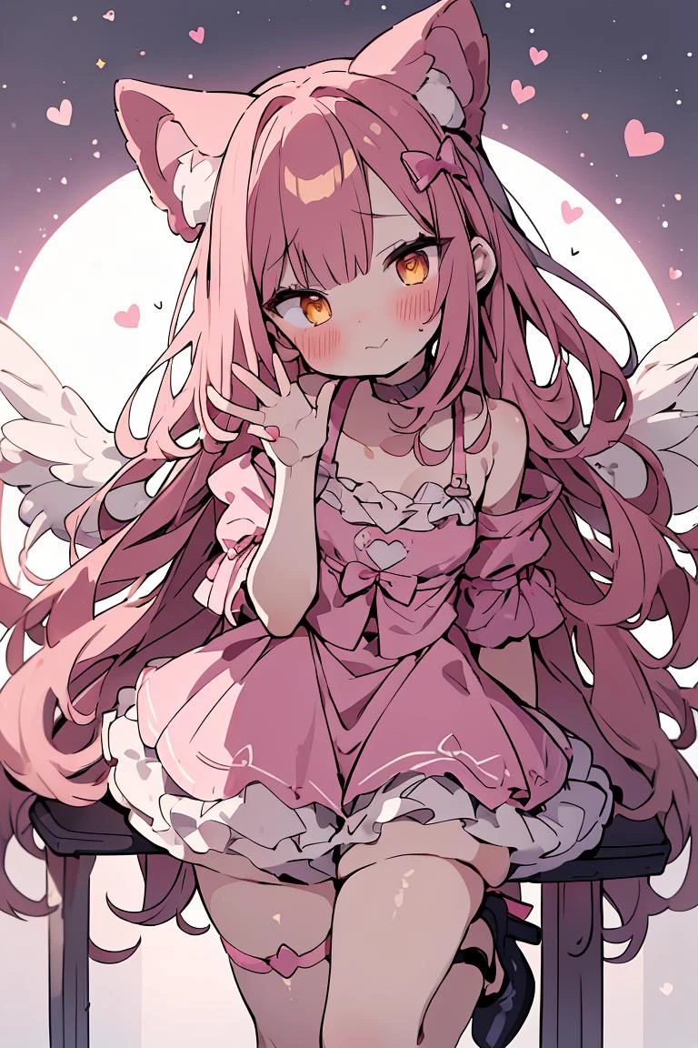 (masterpiece, best quality), female senior, sturdy, maori, golden eyes, square chin with cleft, hollow cheeks, graceful arch of the foot, , pink tousled waves hair, insecurity wearing doll, velvet bralette, slides, , high heel pose, striking a pose in high heels, enhancing leg length and adding a touch of sophistication, lens flares, dreamy flares adding a whimsical and romantic touch to the visuals, a cheerful café, with the aroma of freshly brewed coffee and friendly conversation
