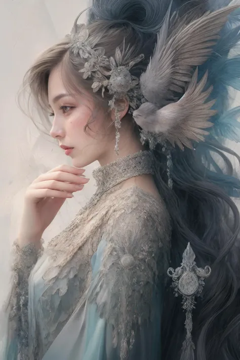(realistic:1.3), finely detailed, quality, rembrandt lighting, (masterpiece:1.2), (photorealistic:1.2), (best quality), (detailed skin:1.3), (intricate details), dramatic, ray tracing, 1girl, japanese girl, 21 years old, detailed skin texture, (blush:0.5), (goosebumps:0.5), subsurface scattering, smiling, medium breasts, long hair curls, bangs, hair between eyes, dress, opal diamond, jewelry, gems, intricate, <lora:opal_diamond-noise:1>